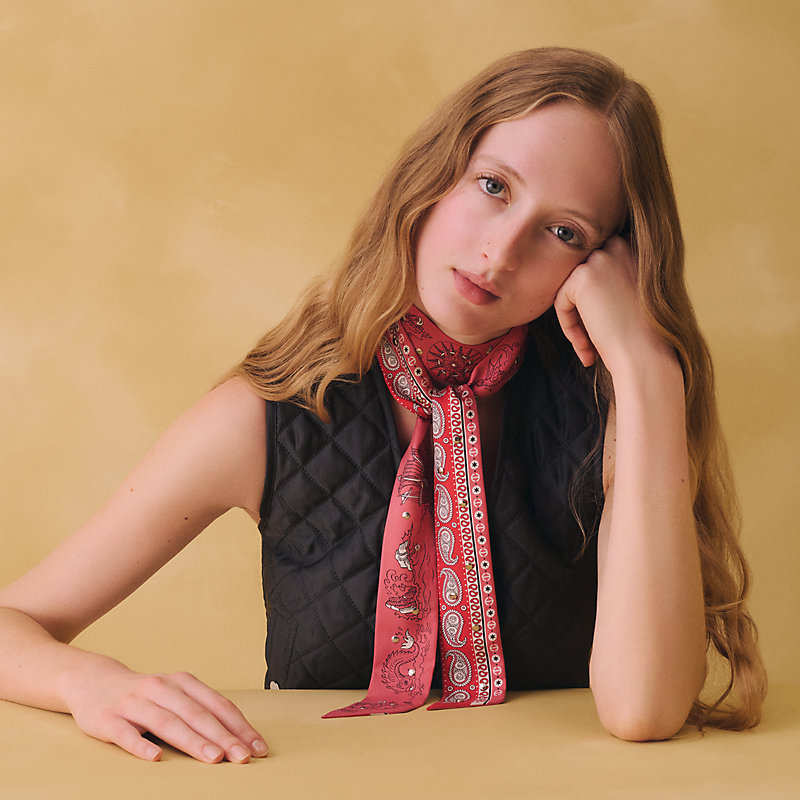 Tatouages Marins Bandana studded twill ribbon | Hermès USA